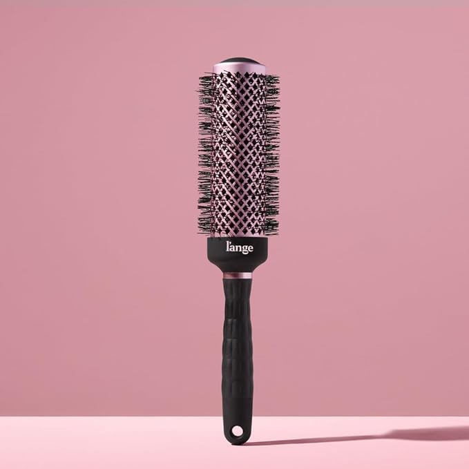 L'ANGE HAIR VolumePro Extra-Long Ceramic Ionic Round Brush, Black | For Blow Drying, Curling & Styling | Adds Volume, Reduces Frizz & Boosts Shine | Ideal for Extra-Long Hair (43mm)