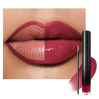 evpct Berry Burgundy Red Shiny Longwear No-Budge Liquid Lip Color Lipstick Makeup, Highly Pigmented Instant Shine, Waterproof Long Lasting Lipstick Women, Lip Stain Gloss with Lip Liner Brush, 06#
