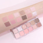 AMY'S DIARY 12Color Light Pink Purple Eyeshadow Palette, Long-Lasting, Elevate Your Eye Makeup– Unleash Your Unique Style (09#)
