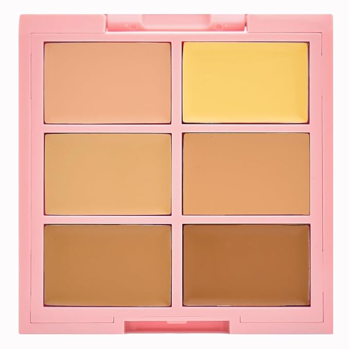 KimChi Chic Undercover Hoe Corrector Palette - Full Coverage Concealer, Creamy, Long Wearing, Hides Dark Circles & Blemishes Cruelty Free, Medium 0.25 oz