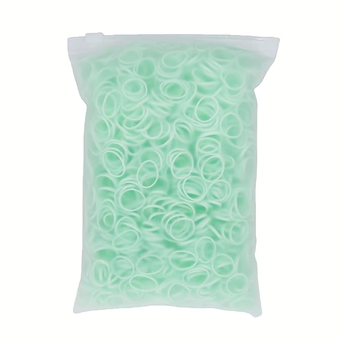 3200 Pcs Elastic Rubber Bands Small Hair Ties Hair Rubber Mini Hair Bands Hair Elastics Tiny Soft Holder Ponytails for Girls (Light Green)