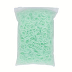 3200 Pcs Elastic Rubber Bands Small Hair Ties Hair Rubber Mini Hair Bands Hair Elastics Tiny Soft Holder Ponytails for Girls (Light Green)