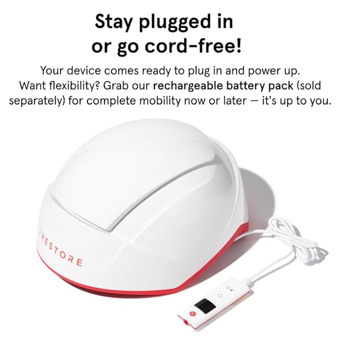 iRestore Professional Laser Red Light Therapy for Hair Growth System - FDA Cleared Hair Loss, Hair Thinning & Alopecia Treatment for Men & Women - 282 Lasers & LEDs