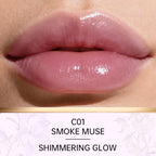 Tinted Lip Balm with Colorful Serum Core, CATKIN Cute 2-in-1 Red Lip Balm Gloss, Moisturizing with Jojoba Oil Hyaluronic acid, Citrus Tea Flavor, Trendy Lip Care for Women & Girls - C01 Red