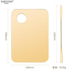 1 Pc Acrylic Cosmetic Makeup Palette Tray Foundation Spatula Makeup Mixing Palette Apply for Foundation Eye Shadow Lipsticks Nail Art Beauty Salon (Yellow)