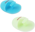 INNERNEED Soft Silicone Facial Cleansing Brush Manual Face Scrubber Exfoliating Massage Scrub Acne Blackheads Remove Handheld Pads for Sensitive, Delicate, Dry Skin (Pack of 2)