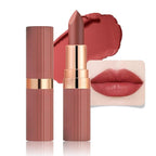 Rose Red Lip Stick,Matte Cream Lipstick Set for Women,Long Lasting Waterproof Smudge Proof Velvet lipsticks Crayon,Lip Makeup Kit Travel Size,Vegan & Cruelty-free (Pack of 1)