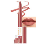 evpct Fairest Nude Brown Lip Liner Crayon Pencils Set for Women, Matte Lip Stick Crayon Long Lasting, Lips Pencil Liner and Lipstick set, Lipliner Pencil 24 Hours Long Wear Lipstick Built-in Sharpener