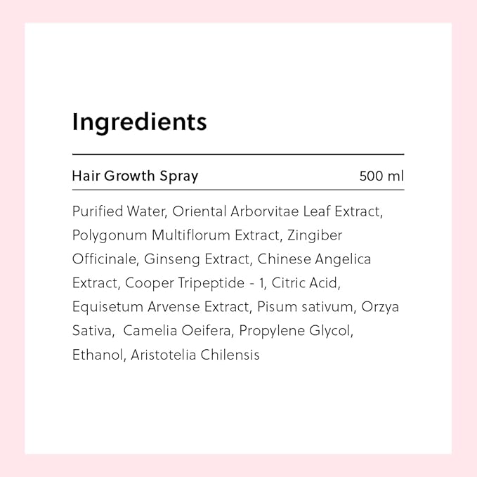 ForChics Hair Growth Serum for Women- Results in 4 Weeks- Hormone Free Hair Regrowth Treatment - For Thinning Hair Loss - Fast Absorbing Non-Greasy Scalp Spray 50ml