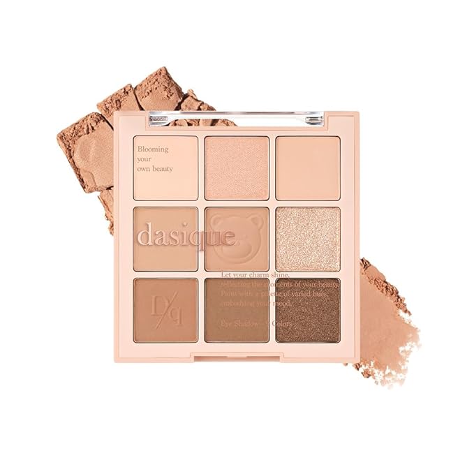 dasique Shadow Palette #28 Brown Bear l 9 Pigmented Eyeshadows Blendable Natural Look l Korean Makeup l Eye shadow palette l Long Lasting Naturing Looking