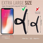 6Inche Extra Large Hair Clips，Claw Clips for Thick Hair and Long Hair, 4 Pack Xl Jumbo Claw clips, Oversized Matte Non-slip Hair Clips for Women, Big Strong Hold Jaw Clip,Neutral Color