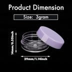 3 Gram Sample Jars with Lids, 200 Count Tiny Mini Cosmetic Containers with Labels, Makeup Travel Containers with Lids, Mini Disposable Spatulas
