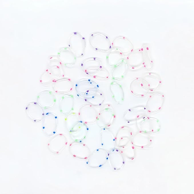 3200 Pcs Elastic Rubber Bands Small Hair Ties Hair Rubber Mini Hair Bands Hair Elastics Tiny Soft Holder Ponytails for Girls (Clear with dots)