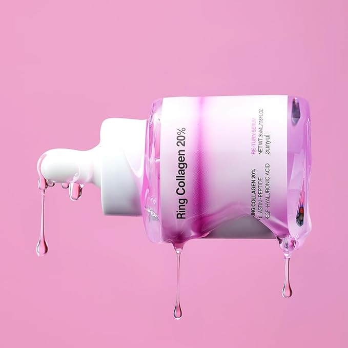 EUNYUL Ring Collagen 20% Face Serum with Peptides & Hyaluronic Acid, Hydrating and Firming Facial Serum, 35ml