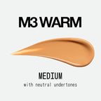 about-face THE PERFORMER Skin-Focused Foundation M3Warm – Medium Coverage, Long-Wear, Breathable & Buildable Base – Clean, Vegan, Hydrating Formula with Blue Agave & Chlorella – 1.08oz