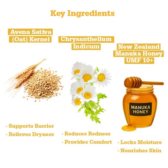 Oat Hydrogel Under Eye Patches for Sensitive Skin 28 Pairs 5 Minute Soothing Hydrating Eye Pads with Oat and Honey Gentle Eye Care Mask for Dry Tired Eyes Ophthalmologist Tested