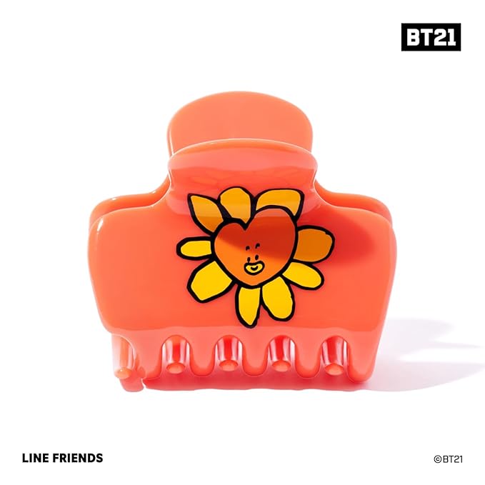 Kitsch BT21 Recycled Plastic Puffy Medium Hair Clips for Women, Medium Claw Clip for Thin & Thick Hair | Ideal Gifts for Women - TATA, 1pc