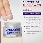 UNICORN SNOT Holographic Face Glitter & Body Glitter Gel | Holiday Glitter Makeup: Stocking Stuffers & Christmas Gift | Hair Glitter, Vegan & Cruelty-Free, 1.7 oz 3-Pack (Disco/UV/Sky)