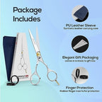 Suvorna 5.5" hair cutting scissors for professional, barber & hairdresser - hair shears for cutting, trimming, grooming, precision, facial hair - Right Hand hair scissors for men, women, kids, adults.