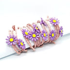 5pairs/Lot Sweet Hair Band Girl Hair Ties Hair Accessoires Small Sun Flower Design Rubber Band Perfect for Hair Style (L.Purple Tie)