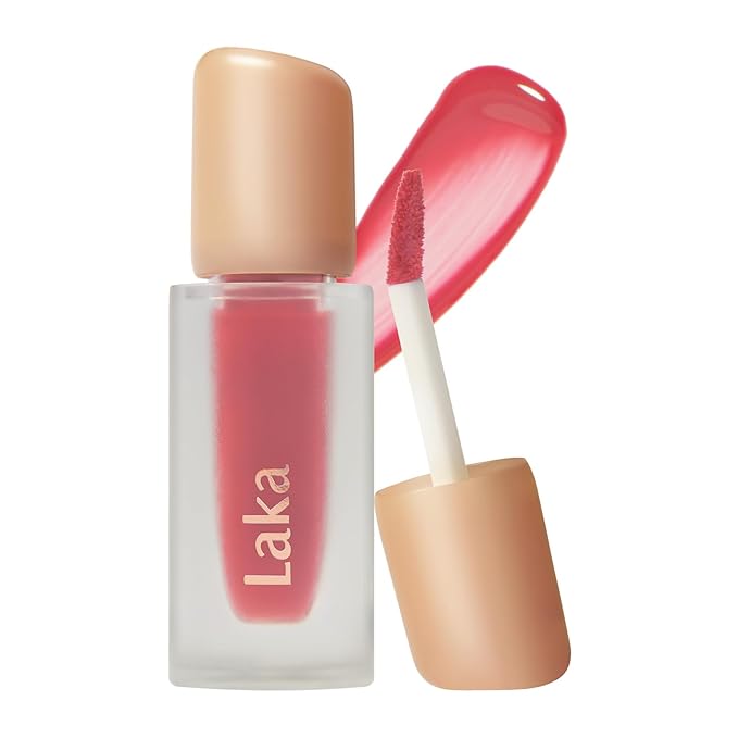 Laka Fruity Glam Tint, 4.5g/0.15oz, Glowing Lip Stain with Wide Color Spectrum, Hydrating & Lightweight Texture, Long-Lasting Bold Stain, Non-Sticky, Vegan, K-Beauty (#109 Fresh)