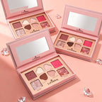 8-color High Pigmented eyeshadow Makeup palette,Long Lasting Multi Reflective glitter Shimmer Matte,Travel-Friendly,Bronzer Blush Highlighter and Eyeshadows