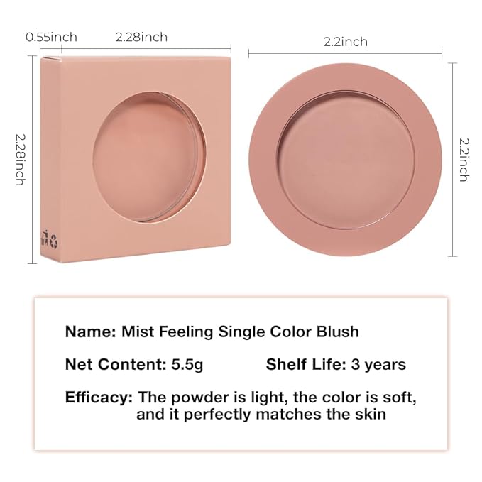 Blush for Cheeks,Pink Peach Powder Matte Blush Palette Cheeks Face Makeup for Older Women,Lightweight,Smooth,Blendable,Fade and Transfer-Resistant,Effortless Matte Natural Finish,Vegan & Cruelty Free