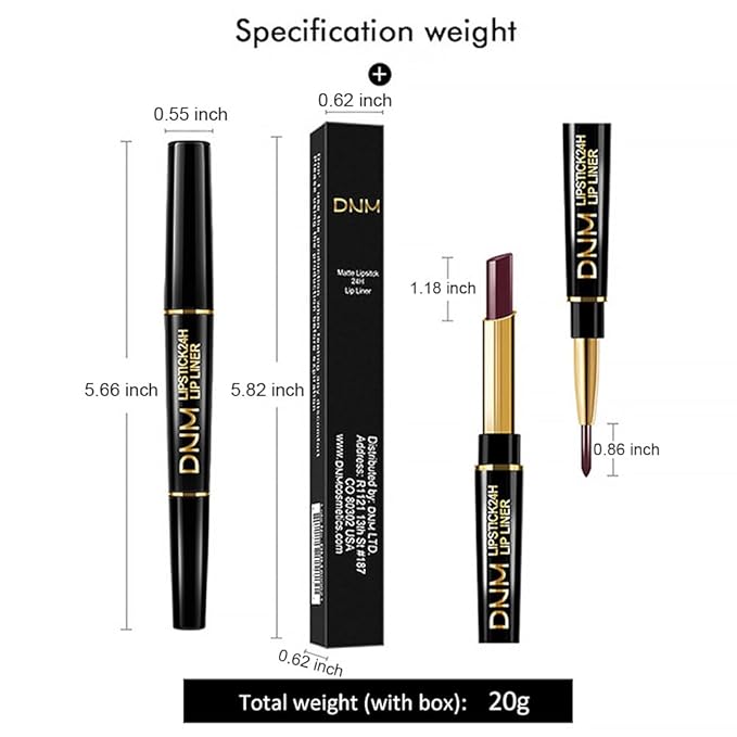 Kaely 2-in-1 Mauve Red Metallic Lip Liner & Lipstick Set Kit for Women, Lips Kit with Lip Liner Lip Stains Long Lasting Waterproof 24 Hour Lipstick and Lip Liners Combo Lipliners Pencil Set 08