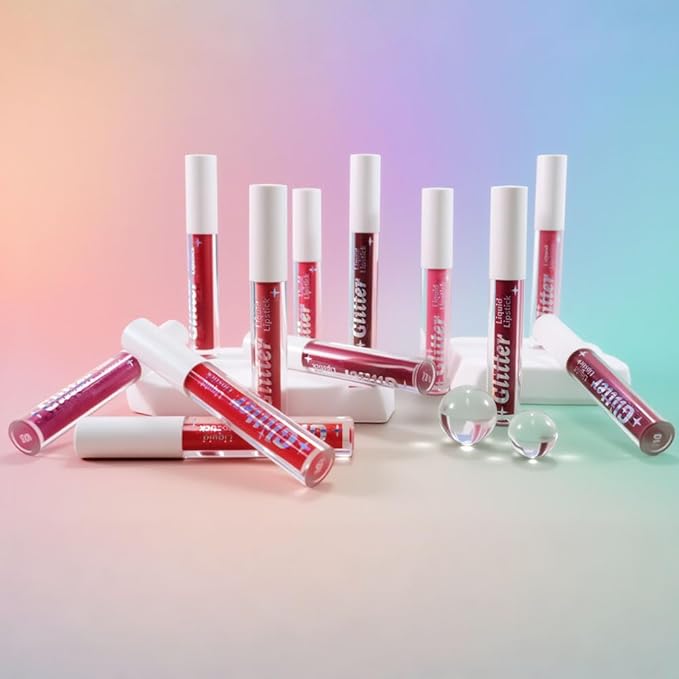 AMY'S DIARY Glitter Liquid Lipstick, Shimmer Metallic Lip Gloss, Long-Lasting Waterproof Lip Color, High Shine Sparkle Makeup,Lip makeup for woman (Lavender Gleam3#)