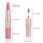 evpct 2 in 1 Rose Pink Glitter Metallic Shimmer Diamond Lipstick and Lip Gloss Set for Women Long Lasting Waterproof, Baby Nude Pink Sparkle Glitter Shiny Lipstick and Lip Liner Makeup Set, 06#