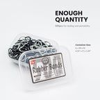 Beauty Town Hair Tie Rubber Bands - 1000pcs/500pcs Soft Stretchy Elastic Bands for Braids, Ponytails & Bun