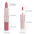 evpct 2 in 1 Natural Nude Pink Glitter Metallic Shimmer Diamond Lipstick and Lip Gloss Set for Women Long Lasting Waterproof, Warm Rose Pink Sparkle Glitter Shiny Lipstick and Lip Liner Makeup Set, 05