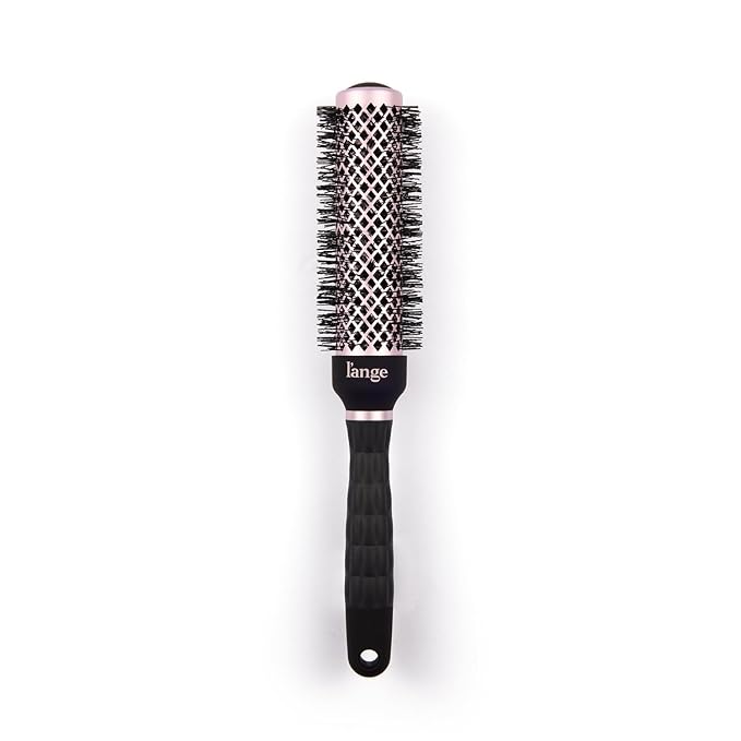 L'ANGE HAIR VolumePro Extra-Long Ceramic Ionic Round Brush, Black | For Blow Drying, Curling & Styling | Adds Volume, Reduces Frizz & Boosts Shine | Ideal for Extra-Long Hair (33mm)