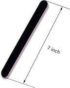 21 Pcs Nail File 100/180 Grit Nail Files,Black Double Sided Emery Boards