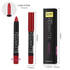 evpct 1Pcs Ruby Red Matte Lipstick and Lip Crayon Liner Pencil Pen Set for Women Lip Stain Long Lasting Waterproof labiales mate magicos 24 horas originales pintalabios permanente 24 horas 10