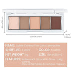 Mini 5-Color Matte Nude Neutral Brown Eyeshadow Palette – Soft Ivory, Peach Nude & Mocha Browns, High Pigment Blendable Long-Lasting All Matte Eye Shadow Kit for Daily Natural Makeup & Mature Eyes