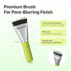 THE TOOL LAB Aqua Fitting Duo, Makeup Set with Flat Foundation Brush and Liquid Foundation Puff, Portable Case with 1.1" Flat Brush, Korean Makeup