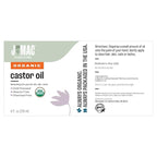 J MAC BOTANICALS, Organic Castor Oil Cold Pressed (Glass Bottle, 8 oz) pure unrefined, hexane free for face, skin, eyelashes, pack wraps, pads