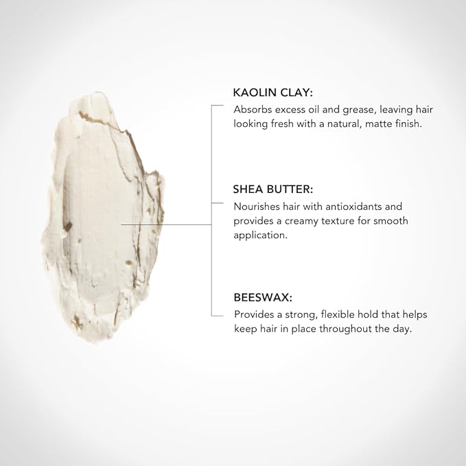 BLUMAAN Matte Cream Clay - High Hold Matte Finish - Versatile, Easy To Apply, Weightless Control, Nourishing and Cleansing Hair Care Essential with Natural Ingredients - 71 ml/2.5 oz