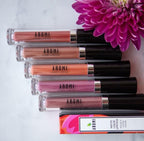 Aromi Medium Pink Matte Liquid Lipstick, Dusty Rose Lip Color, Smudge Proof and Long-lasting Lipstick, Vegan & Cruelty-free Beauty, Day to Night, Handmade (Pink Rosette)