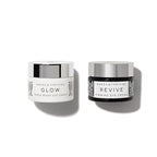 Naked & Thriving The Radiant Eye Set | Glow Triple Boost Eye Cream (15 mL) + Revive Firming Eye Cream (15 mL) with Peptides, Hyaluronic Acid, Bakuchiol, and Shea Butter (Set of 2)