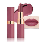 Purple Mauve Lavender Lip Stick,Matte Cream Lipstick Set for Women,Long Lasting Waterproof Smudge Proof Velvet lipsticks Crayon,Lip Makeup Kit Travel Size,Vegan & Cruelty-free (Pack of 1)