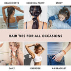 Kitsch Spiral Hair Ties for Women - Creaseless and Dent-free Coil Hair Ties | No Damage, Phone Cord Coils | Made of Flexible and Durable Plastic | Ideal Gifts for Women - 4pcs (Clear/Transparent)