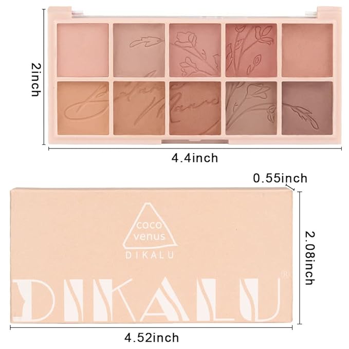 AMY'S DIARY 12Color Light Pink Purple Eyeshadow Palette, Long-Lasting, and Highly Pigmented. Elevate Your Eye Makeup– Unleash Your Unique Style (Nude Pink)