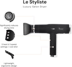 L'ANGE HAIR Le Styliste Luxury Hair Dryer | Quiet Brushless Blow Dryer with Diffuser | 1875 Watts for 4X Faster Drying | Hairdryer with 3 Heat & Speed Settings | Best Hair Dryers for Blowouts