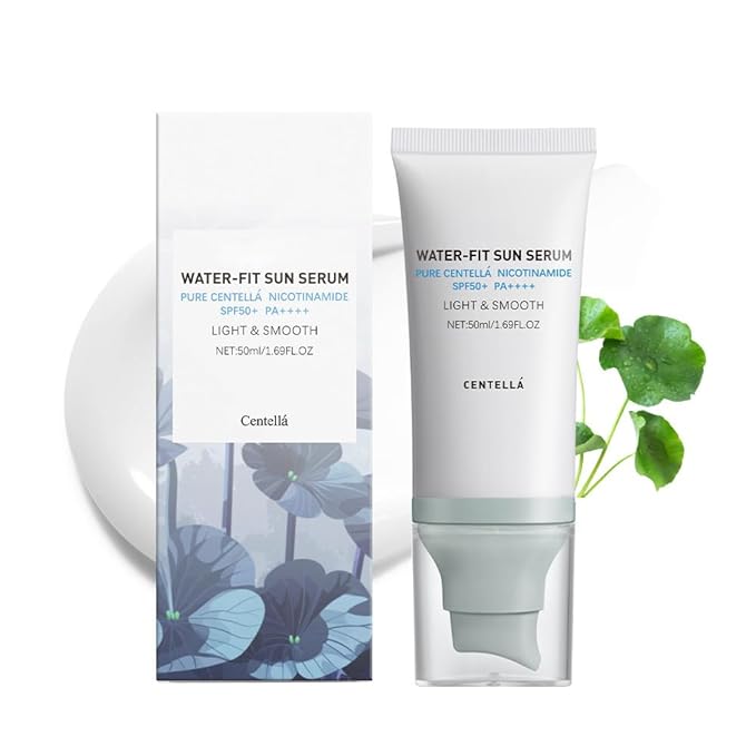 Centella Sunscreen,Centella SPF50 Water-Fit Sun Serum Light & Smooth Hyalu Cica Sunscreen ﻿