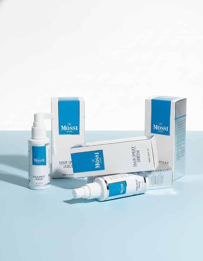 The Mossi London Hair Spray Serum 60Ml For Hair Regrowth - Prevents Post-Transplant Hair Loss - Stimulates New Hair Growth - Fast and Effective Results