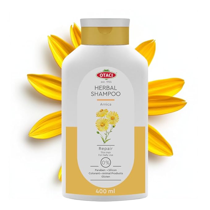 OTACI Herbal Strengthening and Volumizing Shampoo with Arnica, Everyday Use For Weak, Fine, and Flat Hair, Horsetail, Ginseng, Provitamin B5, No Paraben, No Silicon, No Alcohol 13.5 Fl Oz