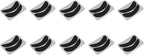 10 Pairs Half Moon Shaped Reusable Under Eye Pads for Eyelash Extension Excellent Silicone Under Eye Pads for Lash Extension with Individually Package (Black)