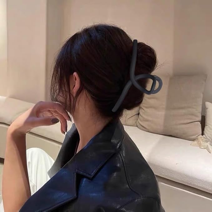 6Inche Extra Large Hair Clips，Claw Clips for Thick Hair and Long Hair, 4 Pack Xl Jumbo Claw clips, Oversized Matte Non-slip Hair Clips for Women, Big Strong Hold Jaw Clip,Neutral Color